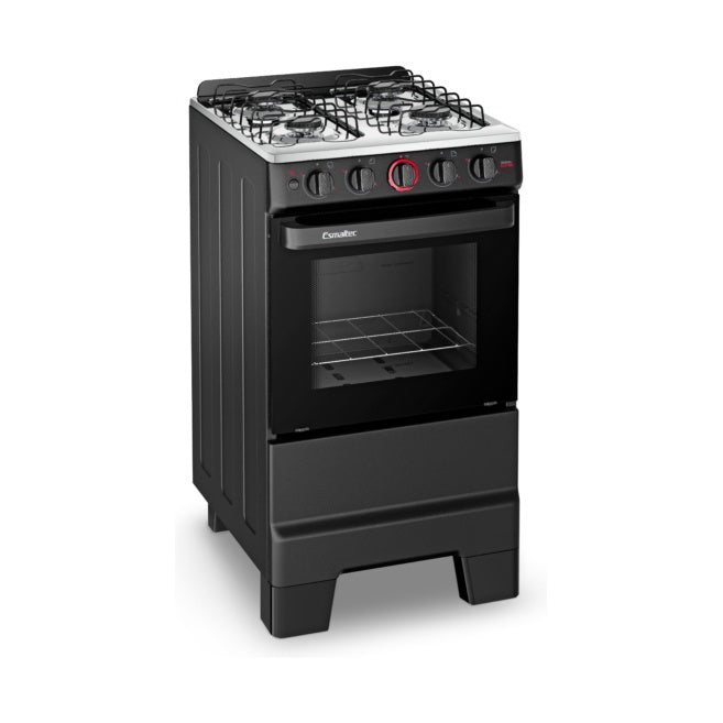 Fogão 4 Bocas Esmaltec Ideal Super Preto