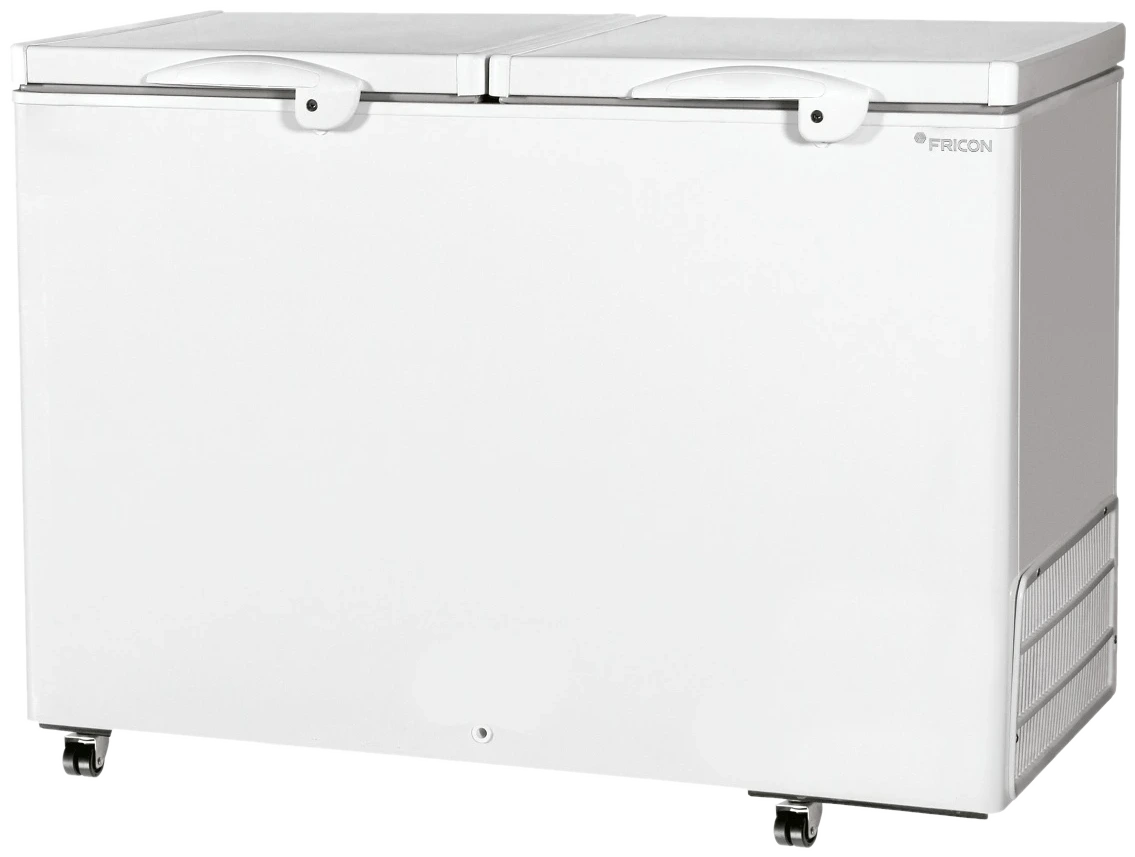 Freezer horizontal Fricon HCED 411 de dupla ação, no plano de assinatura da MakLoc