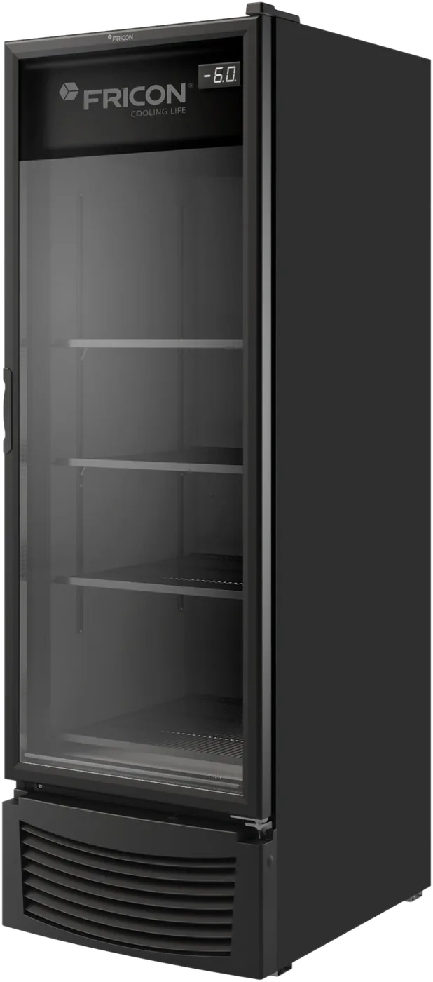 Cervejeira Fricon VCFC 569 Total Black, porta de vidro, no plano de assinatura da MakLoc